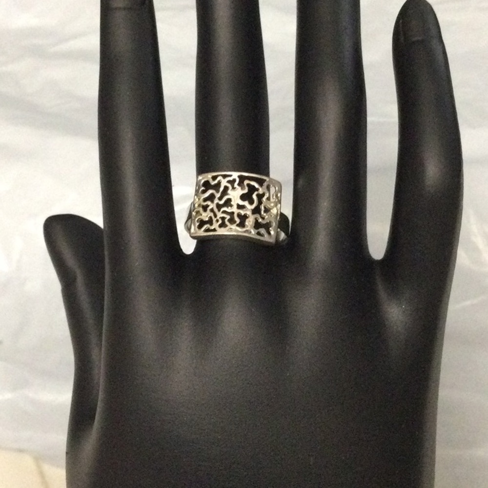 Sliver Ring, Rectangle Shaped Design With Intrica… - image 3